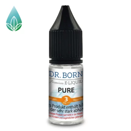 Dr. Born Pure. 10ml Liquid mit Nikotin nicht aromatisiert.