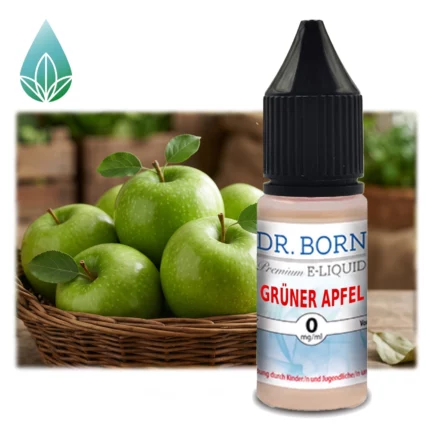 Dr. Born Grüner Apfel 10ml Fertigliquid ohne Sucralose.
