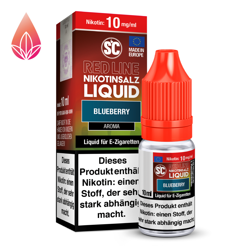 Red-Line-Blueberry 10mg SC Red Line Blueberry 10mg Nikotinsalz Liquid Produktflasche