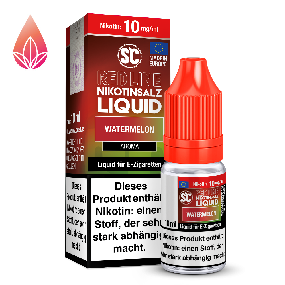 Red-Line-Watermelon 10mg SC Red Line Watermelon 10mg Nikotinsalz Liquid Produktflasche