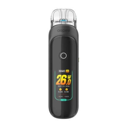 Aspire Pixo Pod Kit in der Farbe schwarz. Vorderseite.