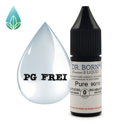 Pure Black. 10ml Base Nikotinfrei und ohne Propylenglykol.