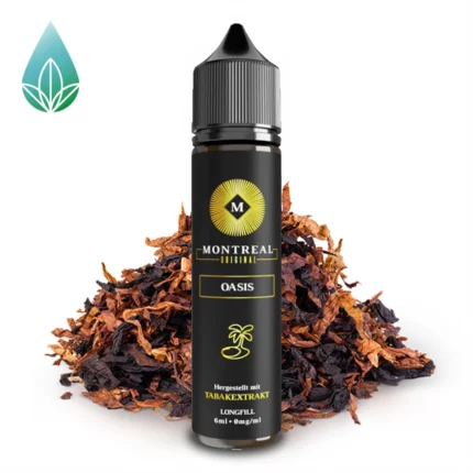 Montreal Original Oasis Longfill. 6ml Tabakaroma abgefüllt in einer 60ml Flasche.