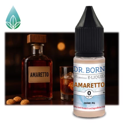 10ml Fertigliquid mit Amaretto Geschmack. Liquid ohne PG (Propylenglykol). In verschiedenen Nikotinstärken erhältlich.