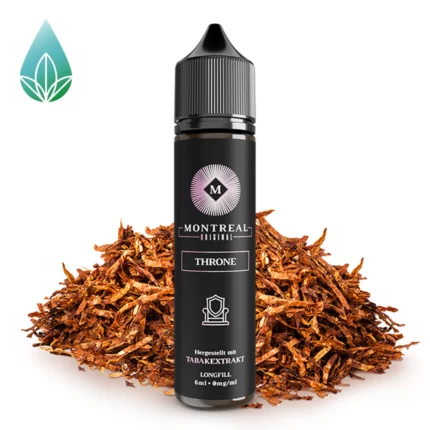 Montreal Original Throne Longfill. 6ml Tabakaroma abgefüllt in einer 60ml Flasche.