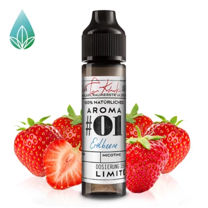 Tom Klark´s Aroma Nr. 1 Erdbeere. 10ml Aroma abgefüllt in einer 60ml Flasche.