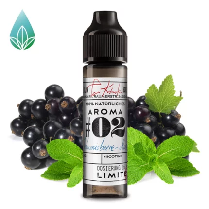 Tom Klark´s Aroma Nr.2 Johannisbeere-Minze. 10ml Aroma abgefüllt in einer 60ml Flasche.